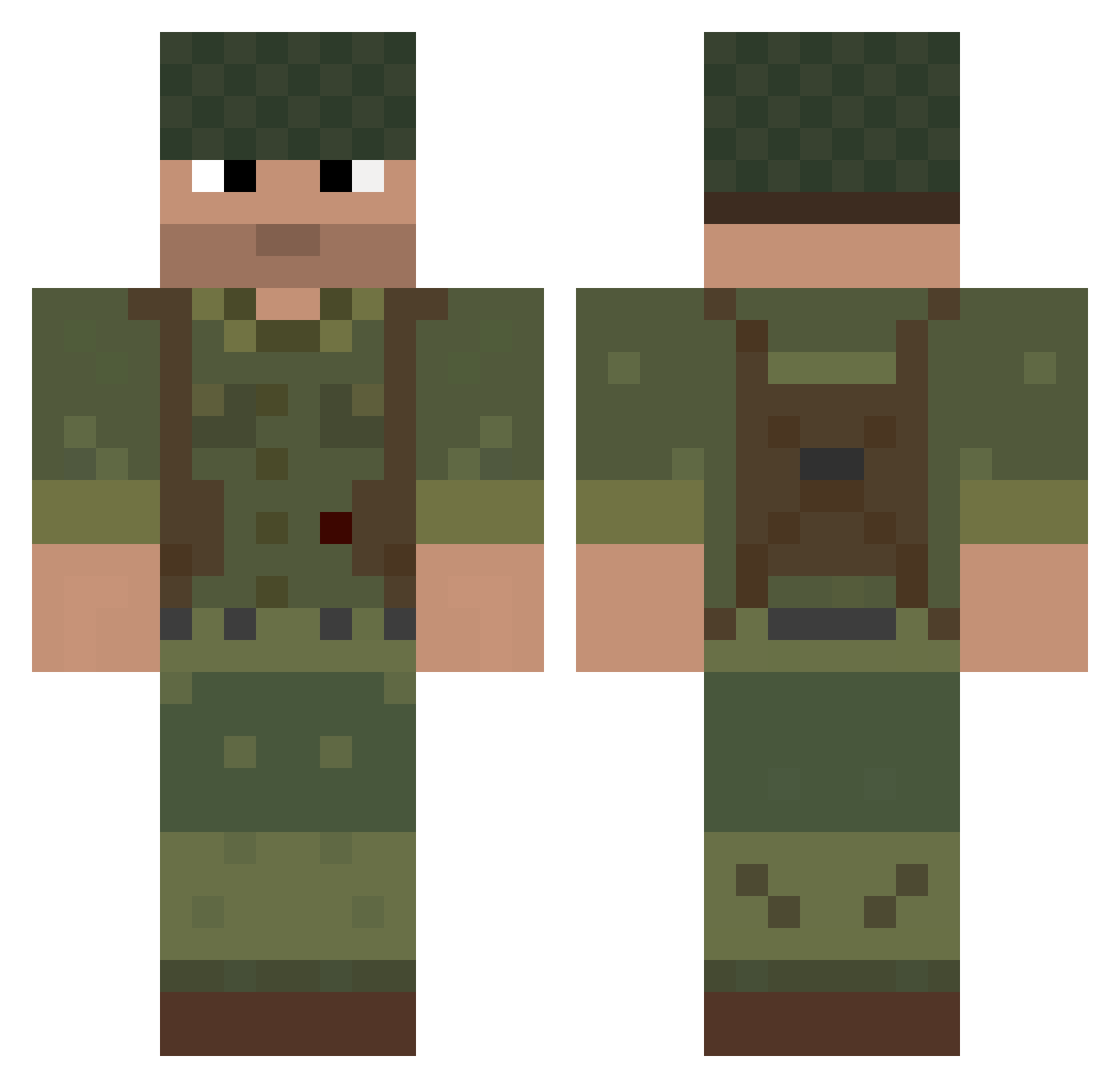 hak0421 Minecraft skin, front and back view