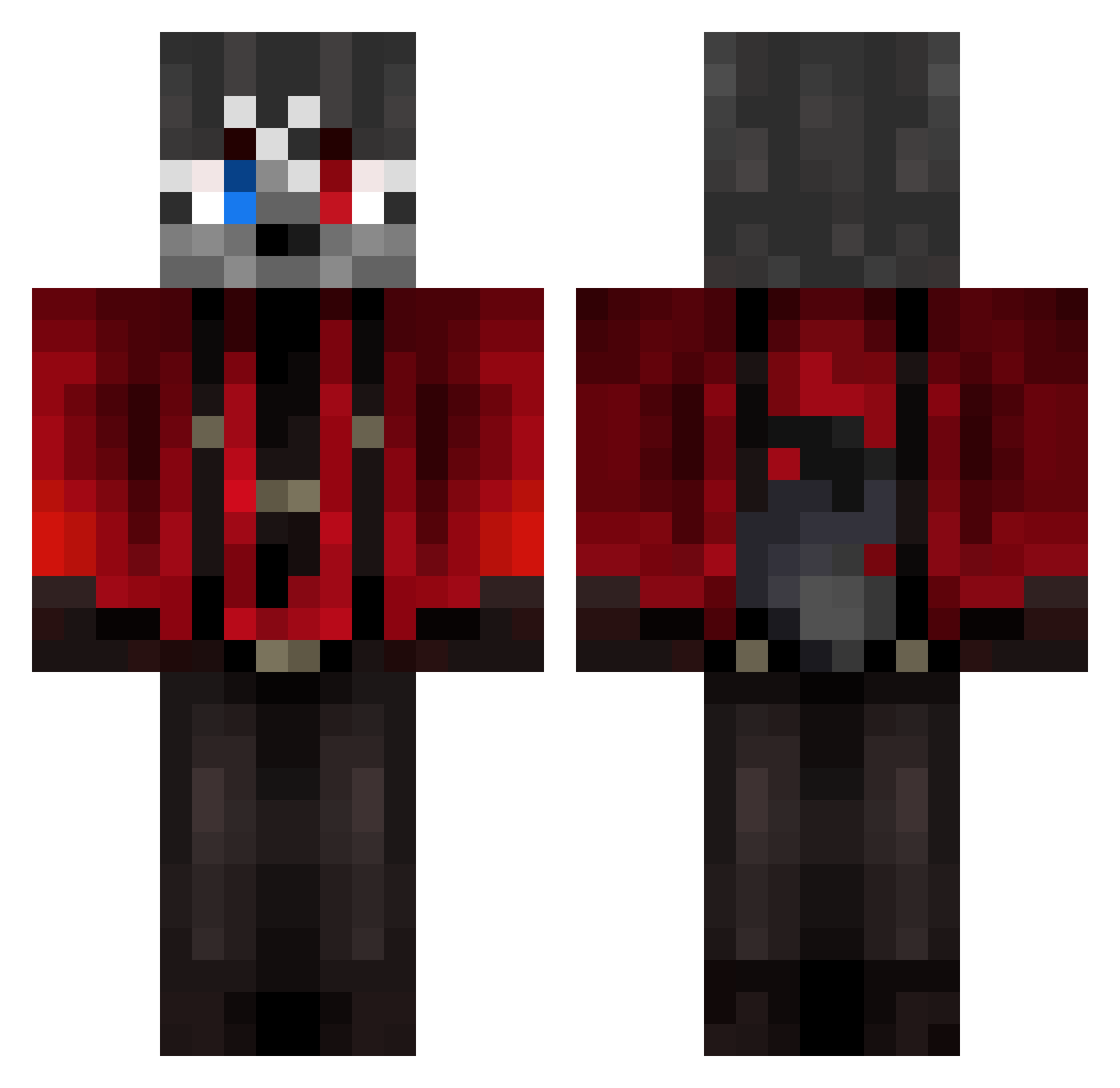 KR_Hyuki Minecraft skin, front and back view
