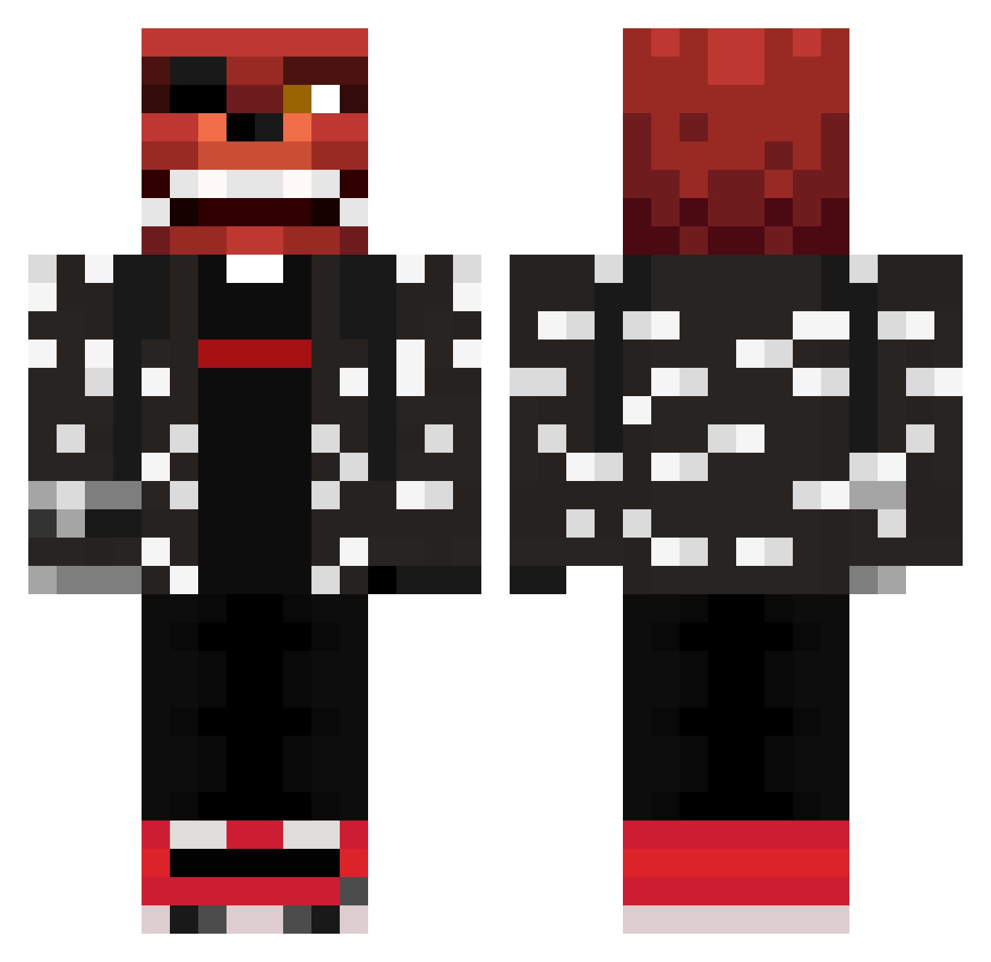 JamesToasted Minecraft skin, front and back view