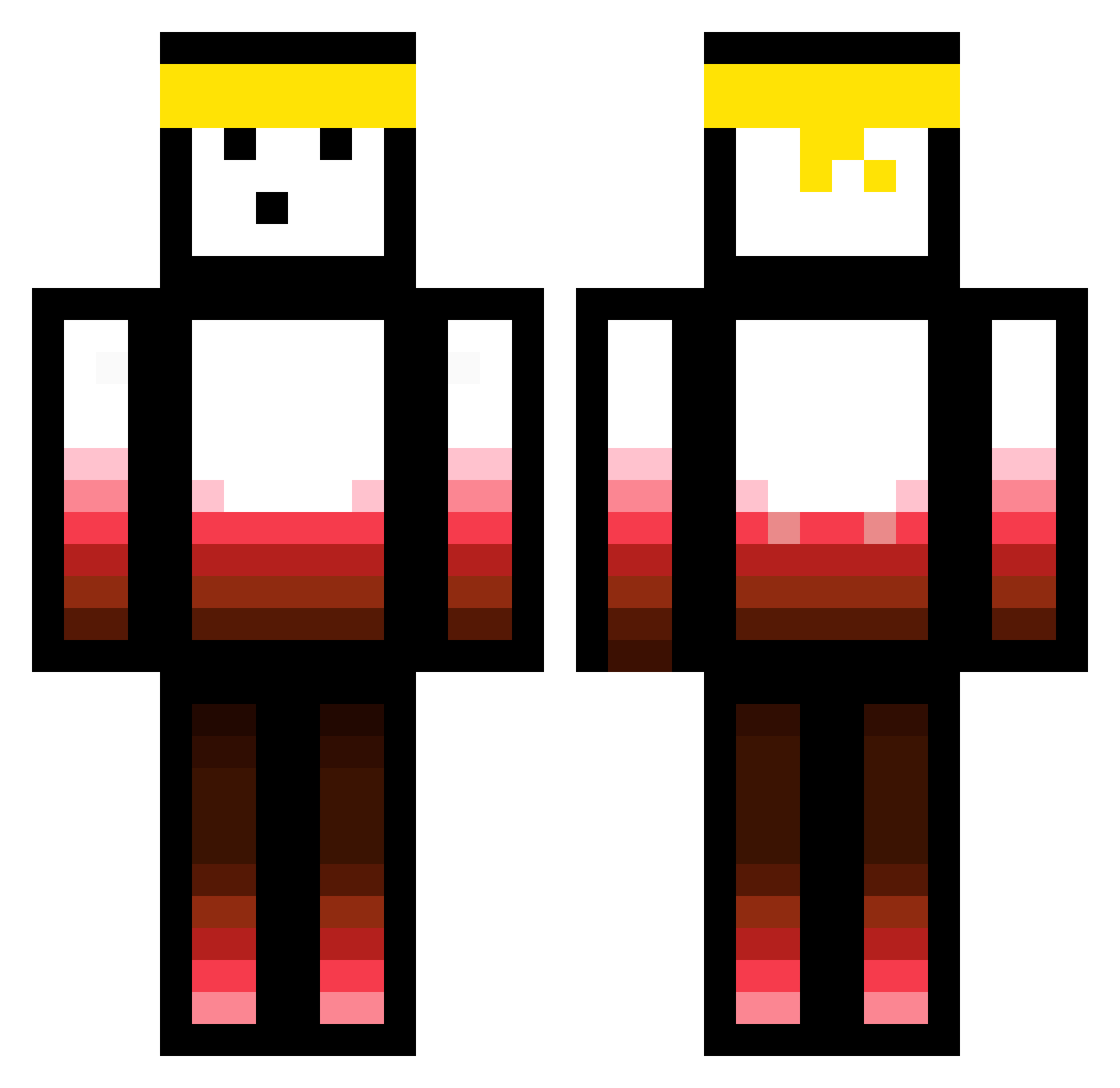 ZakiPollas Minecraft skin, front and back view