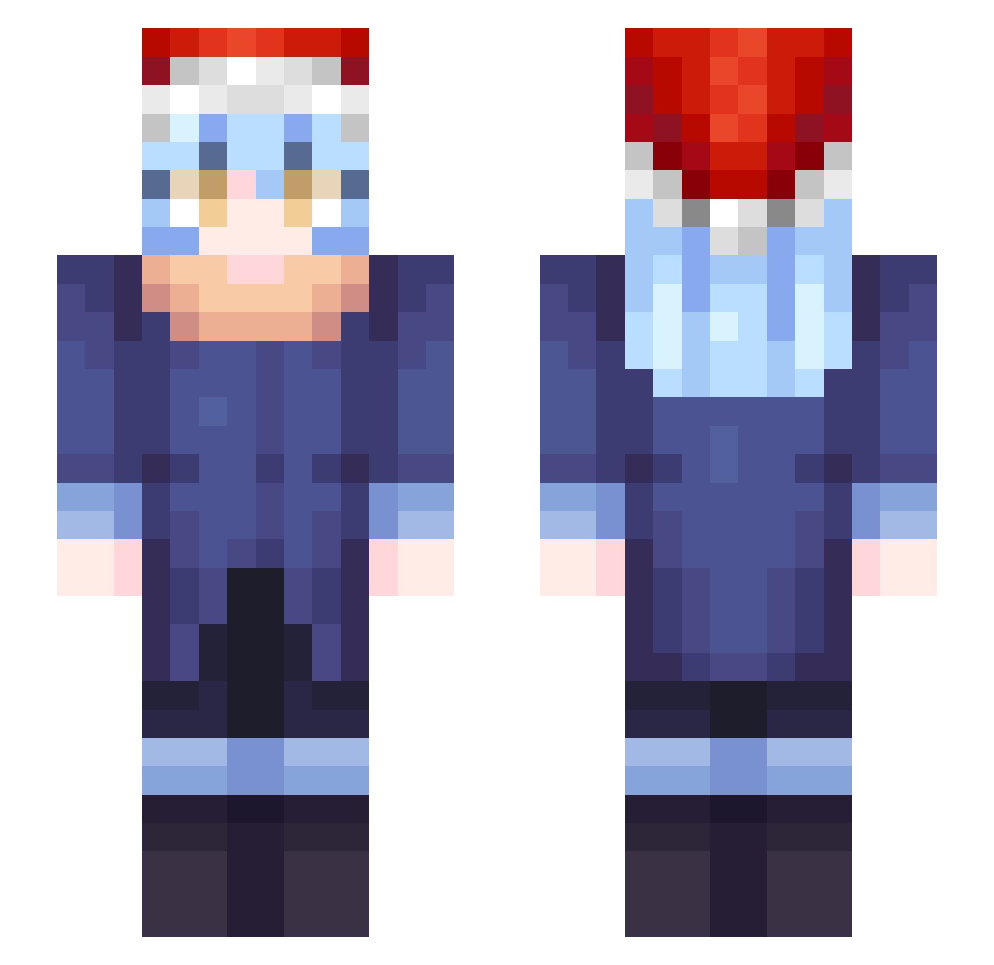 dalakanama Minecraft skin, front and back view