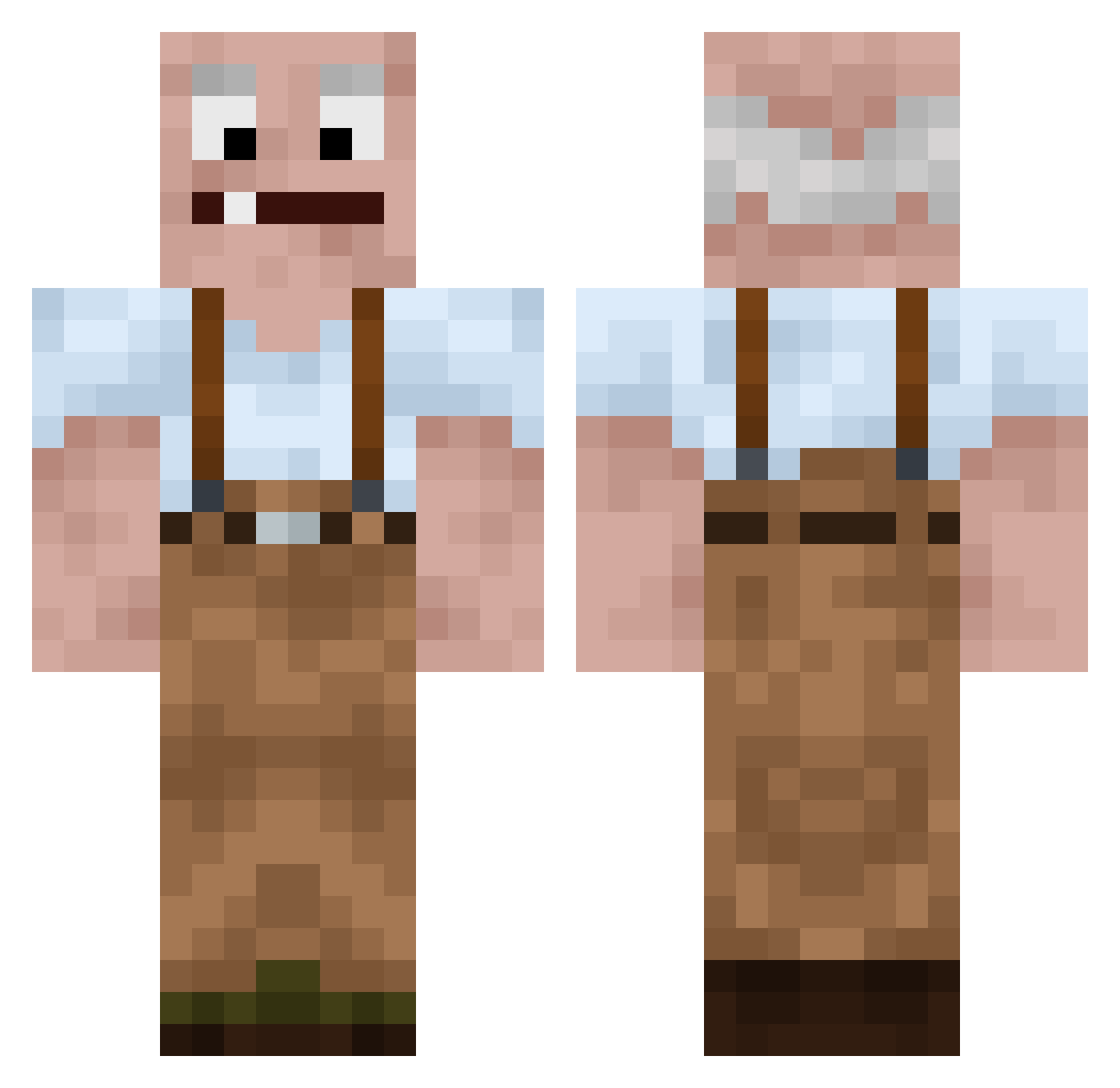 NOV_Chopz Minecraft skin, front and back view
