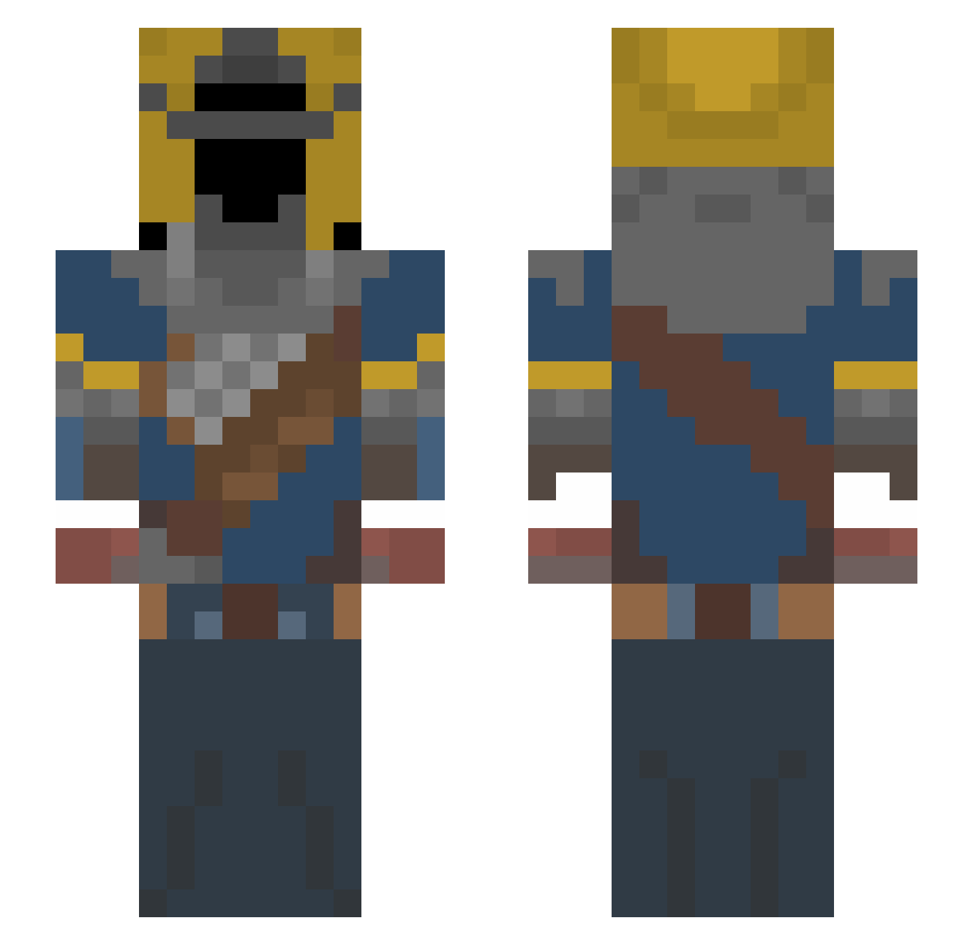 Whisks Minecraft skin, front and back view