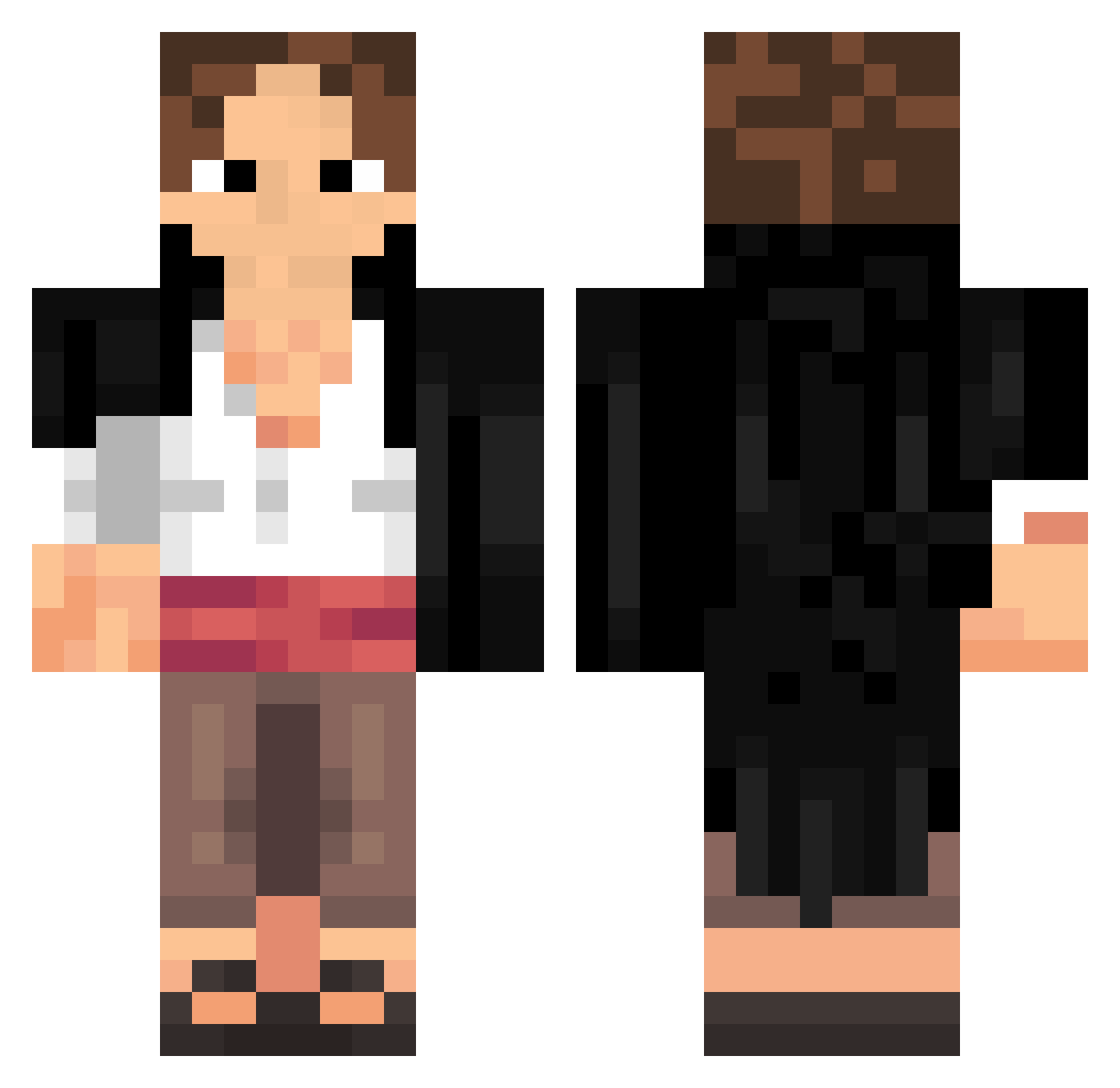Skywalker1097 Minecraft skin, front and back view