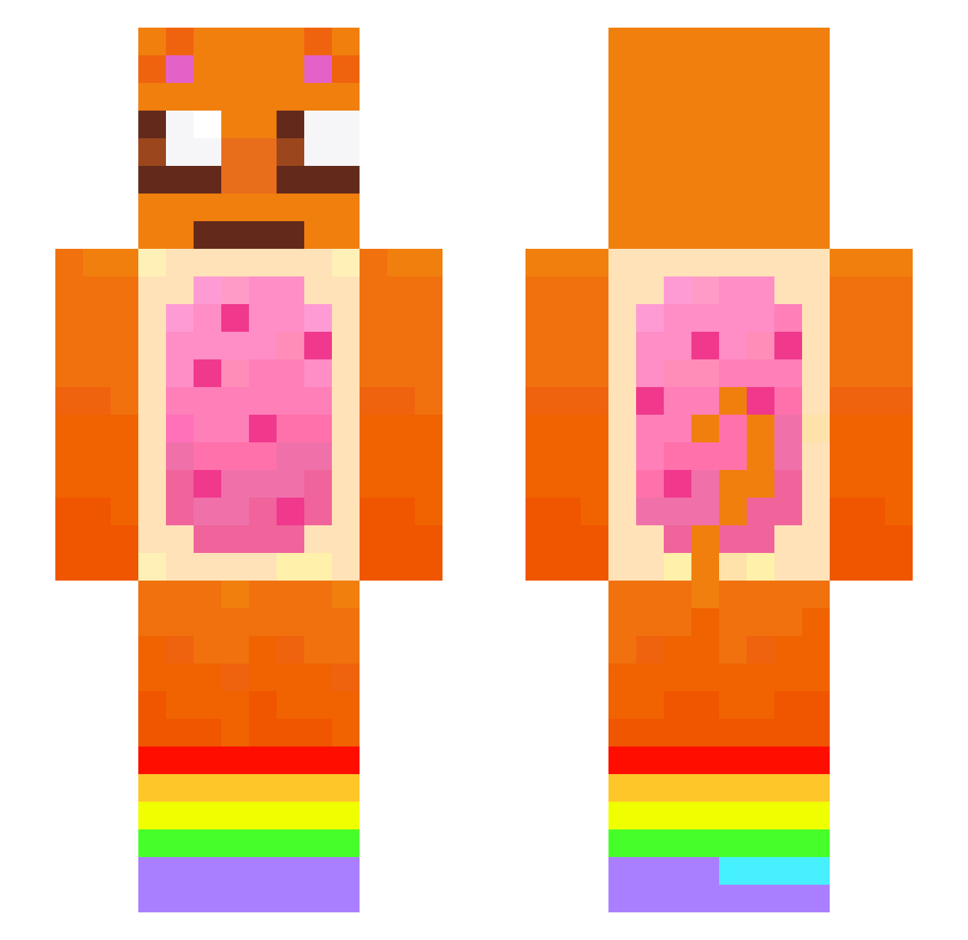 Katnyan22 Minecraft skin, front and back view