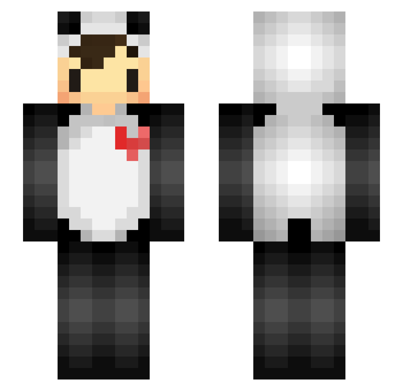 MephistoKn Minecraft skin, front and back view