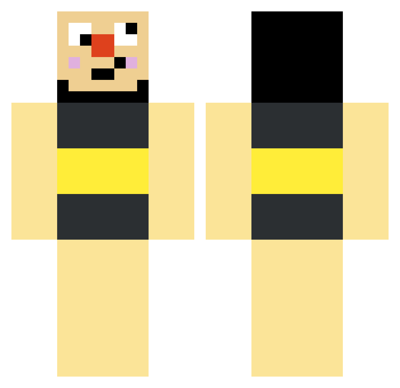BoogerB0O Minecraft skin, front and back view
