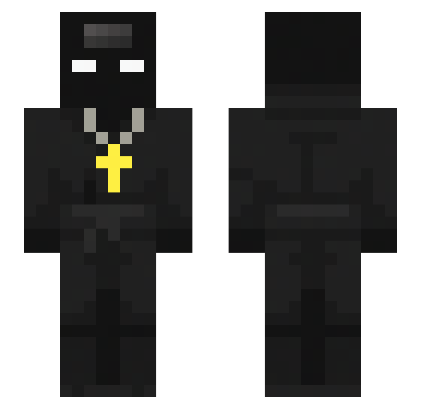 7kts Minecraft skin, front and back view