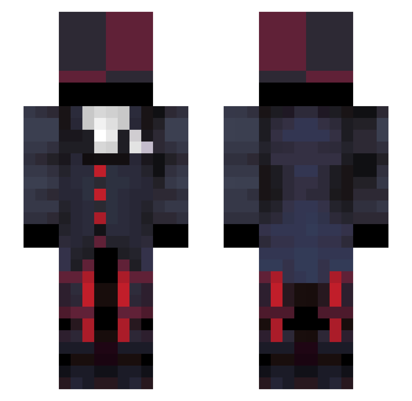 nyl0n_ Minecraft skin, front and back view