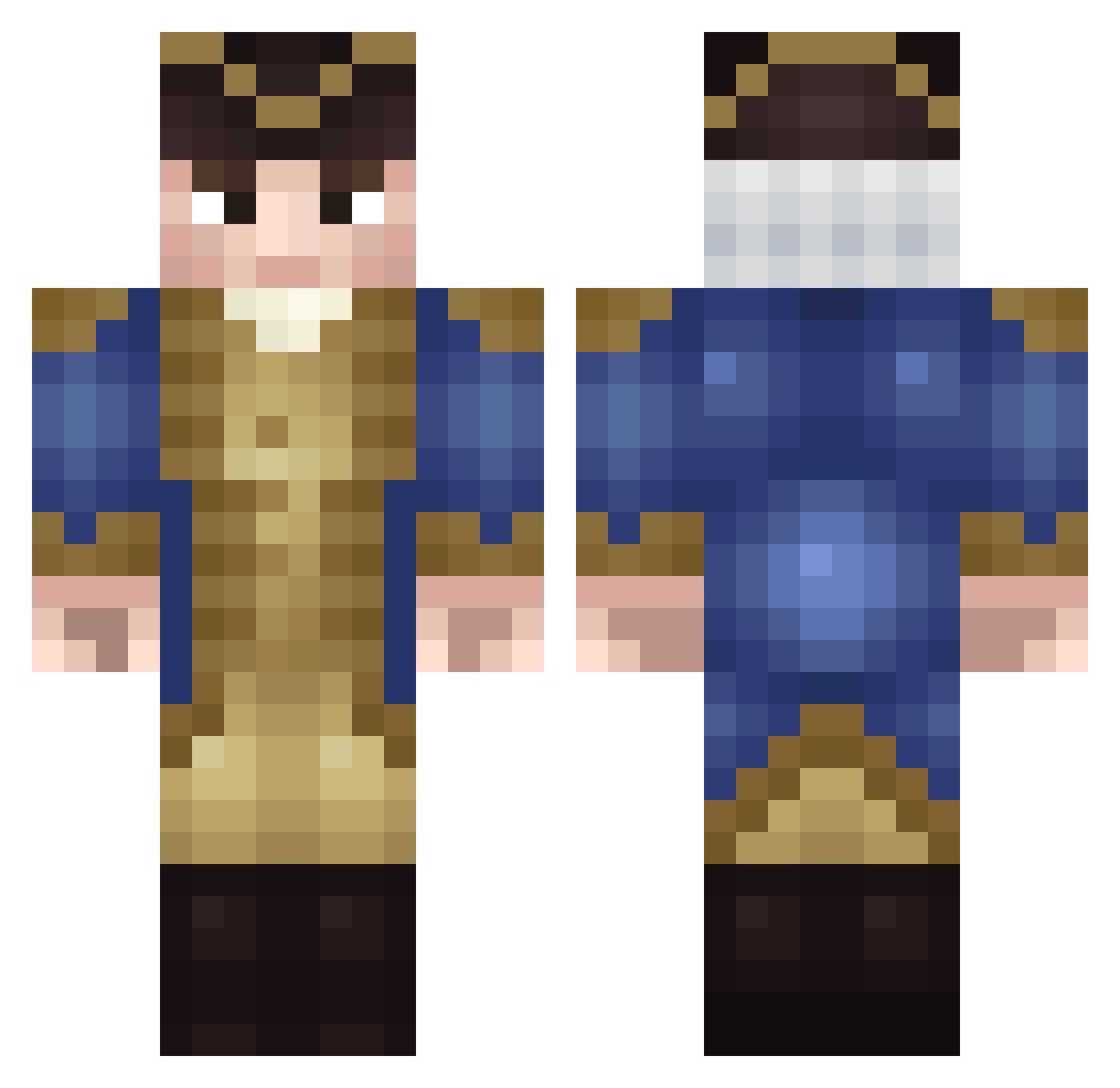 rat_bros Minecraft skin, front and back view