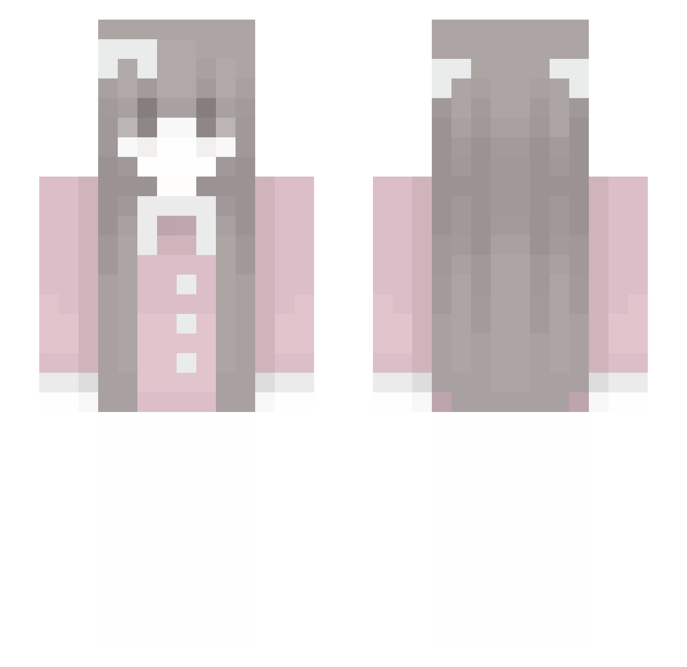 yahwie Minecraft skin, front and back view