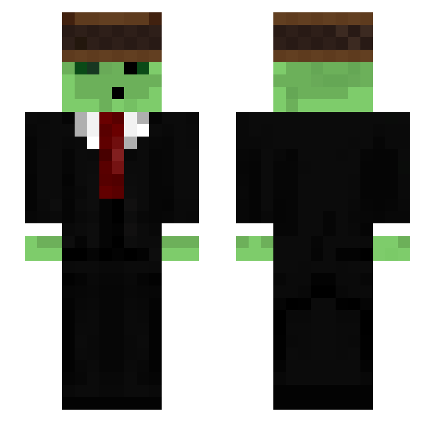 Gerucht Minecraft skin, front and back view