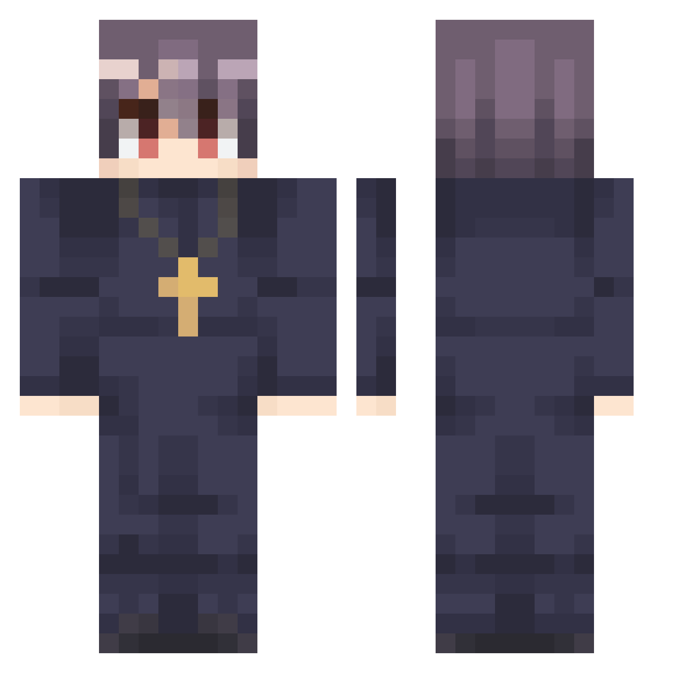 XxSigmaLigmaxX Minecraft skin, front and back view