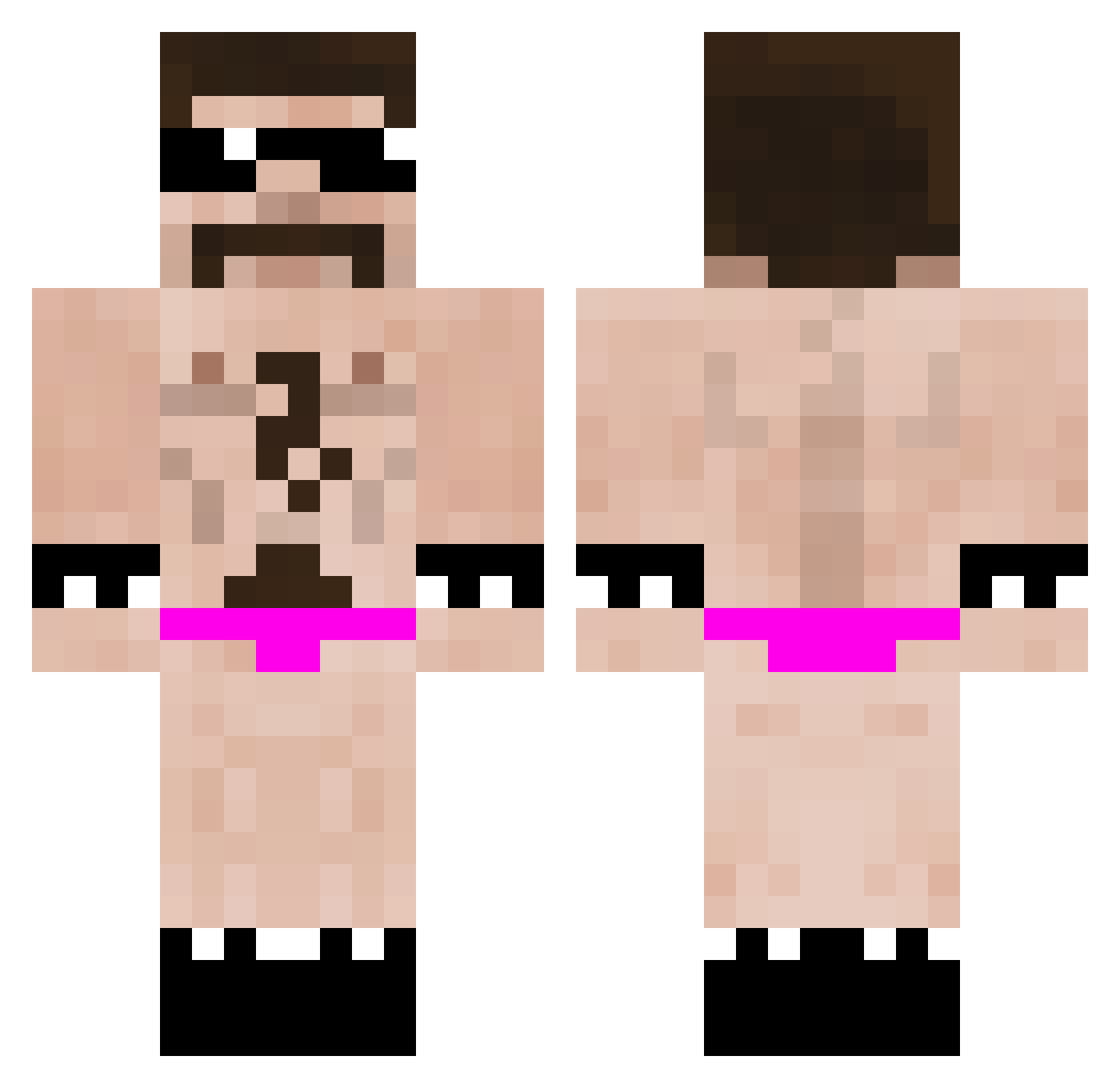 Golding Minecraft skin, front and back view