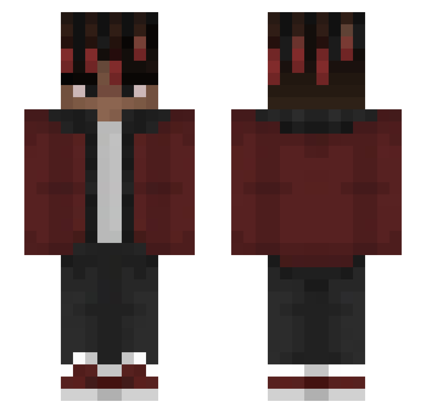 ManjiBoy_ Minecraft skin, front and back view
