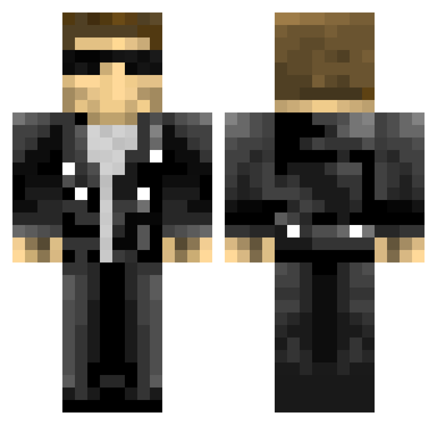 Khezah Minecraft skin, front and back view