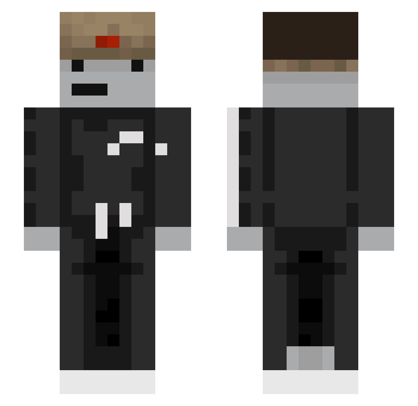 Vyns04 Minecraft skin, front and back view