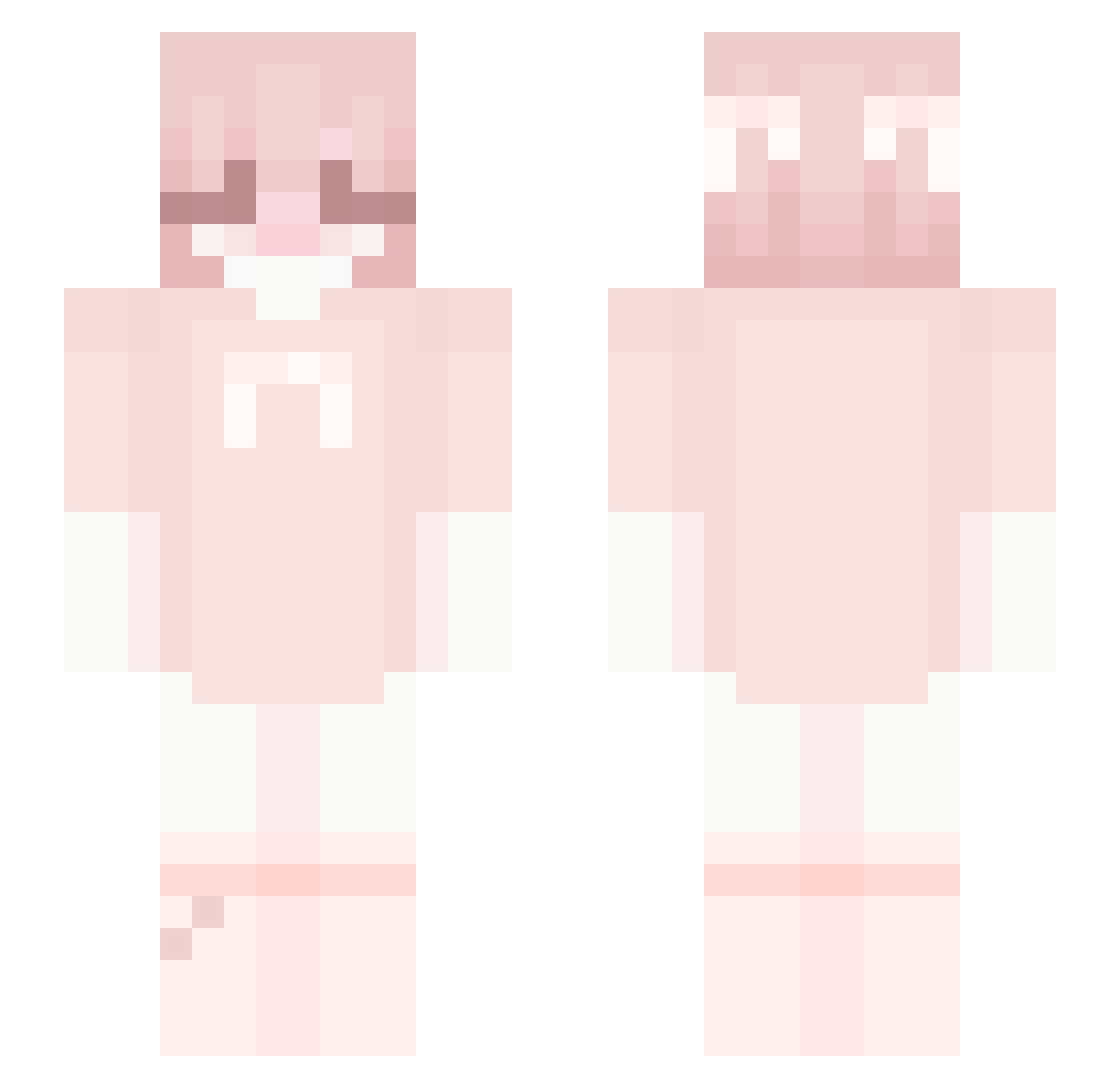 EediotTing Minecraft skin, front and back view