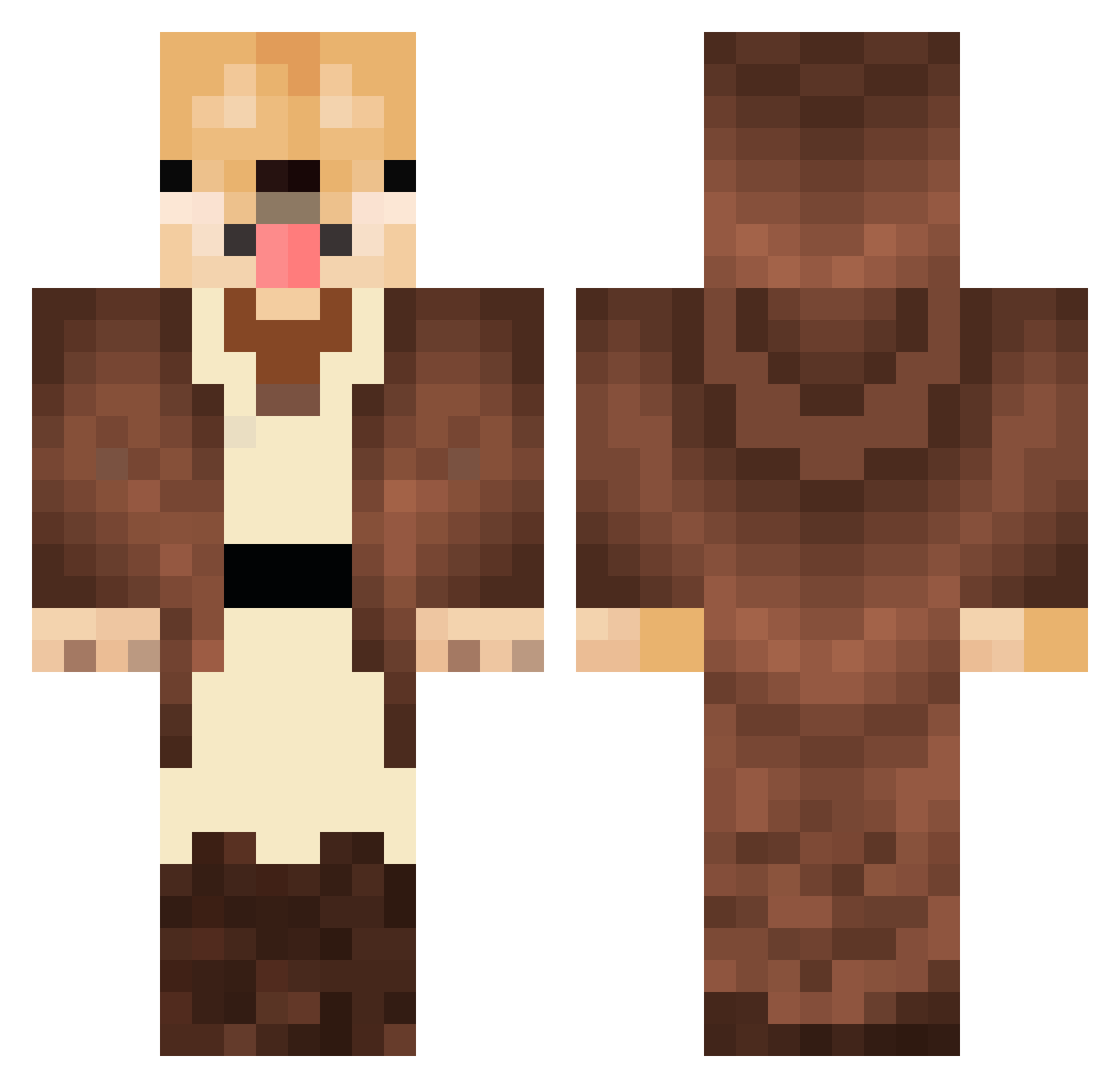 Bezel1_ Minecraft skin, front and back view