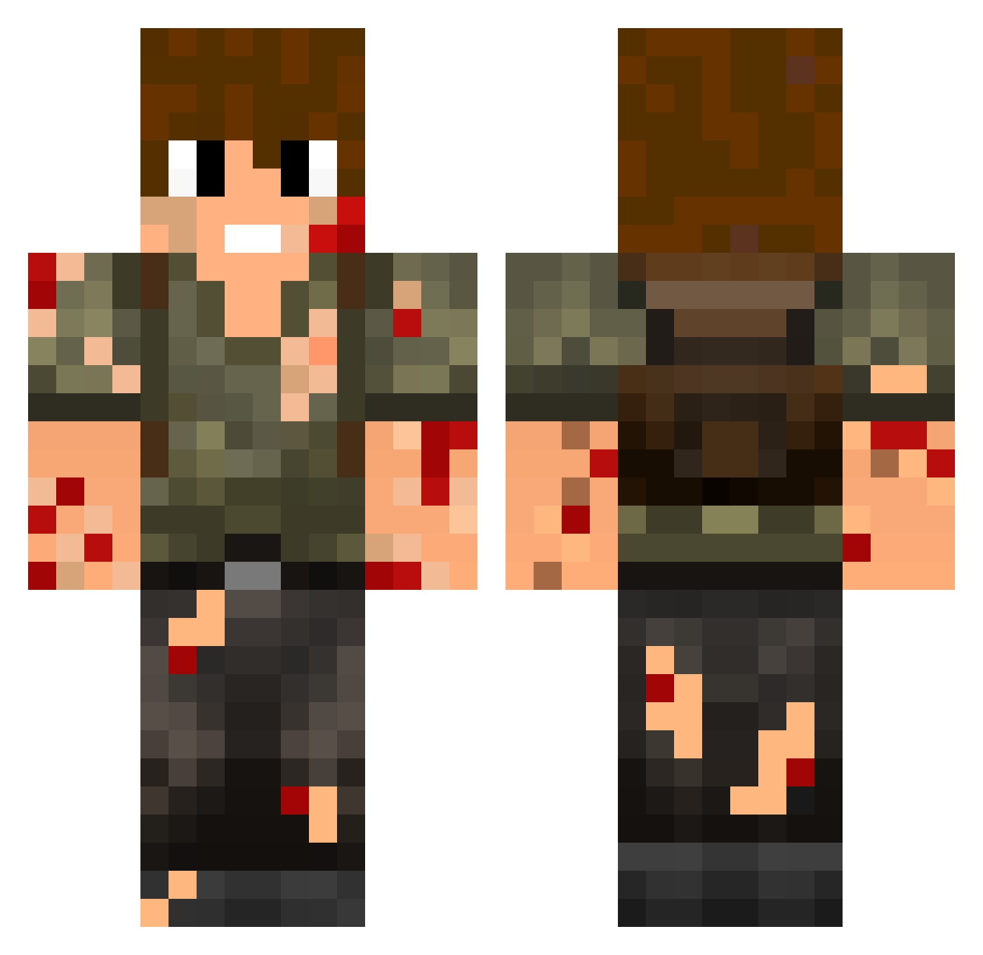 Ivansuk Minecraft skin, front and back view