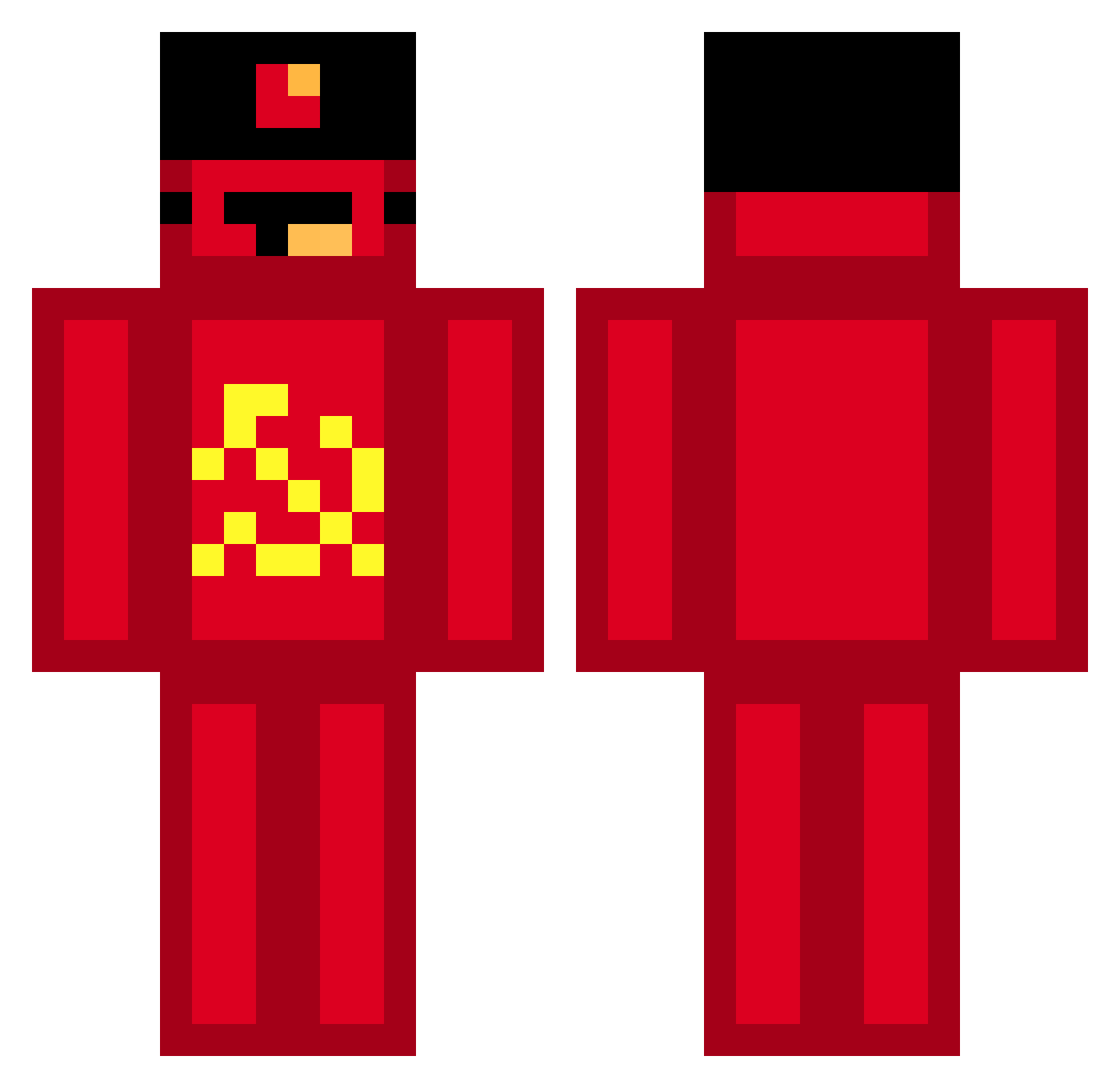 pirateha0111 Minecraft skin, front and back view