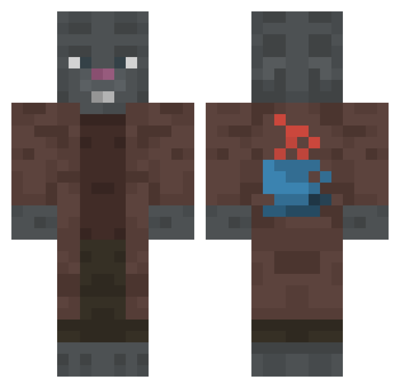 SYN_SVPIR Minecraft skin, front and back view