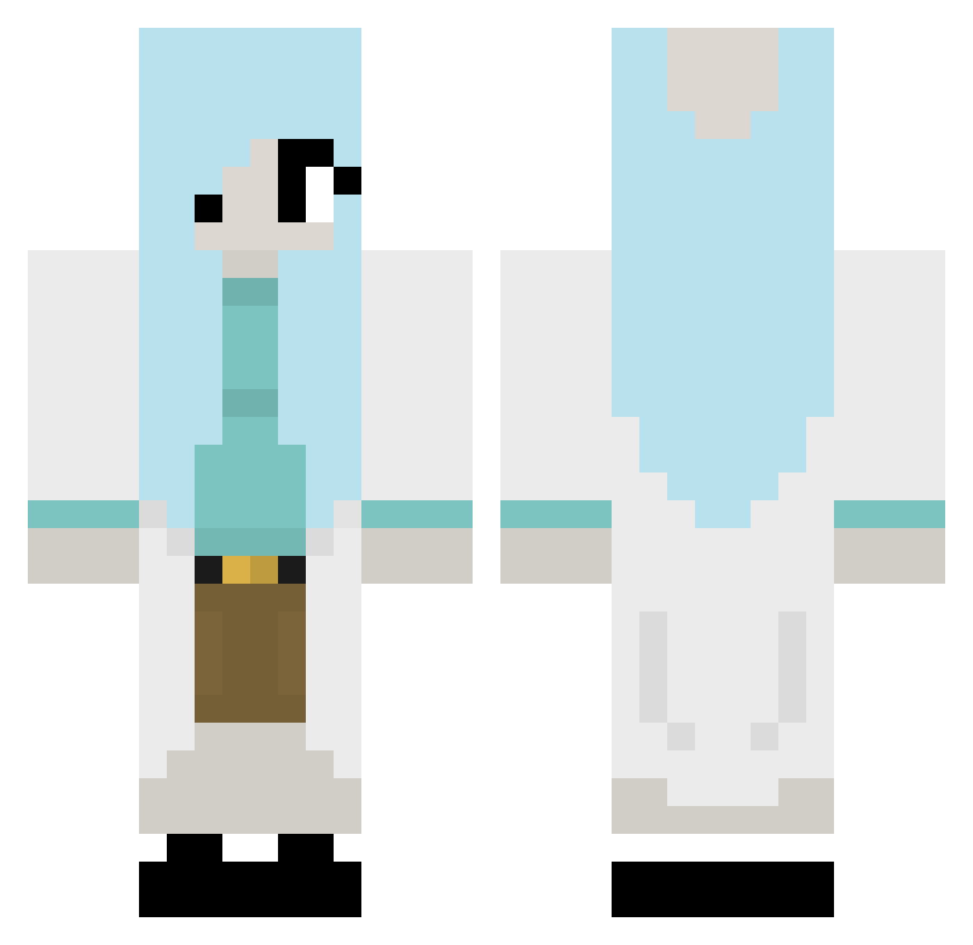 IT5MAKAYLA Minecraft skin, front and back view