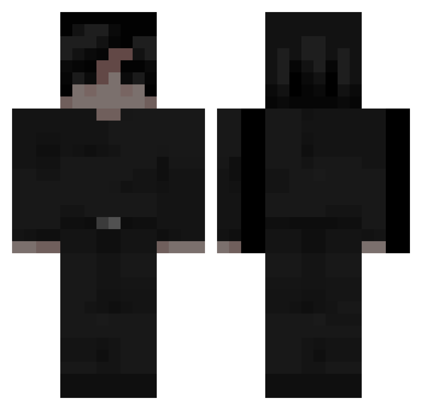 ivohri Minecraft skin, front and back view