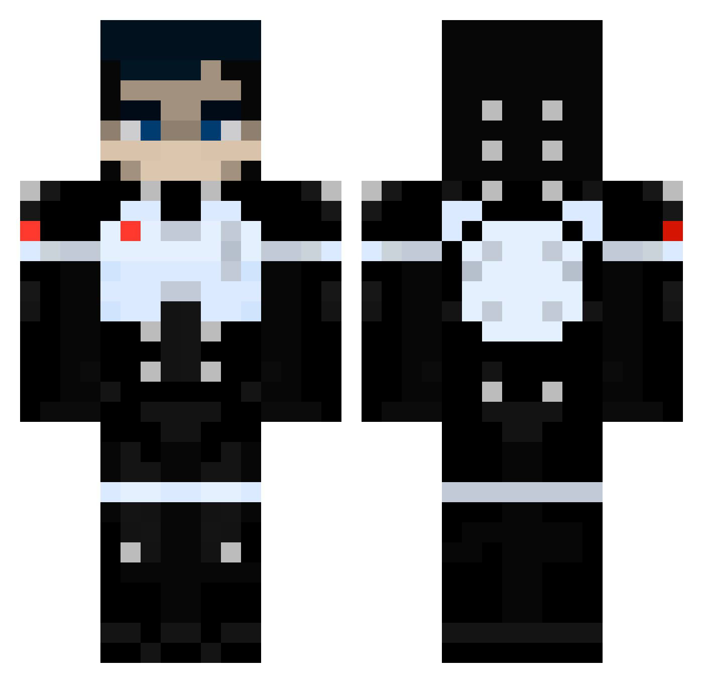 PumpkinYoinker Minecraft skin, front and back view