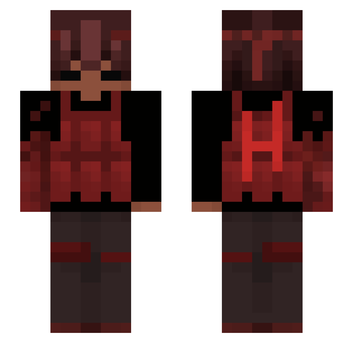 FBK_Marl1e Minecraft skin, front and back view