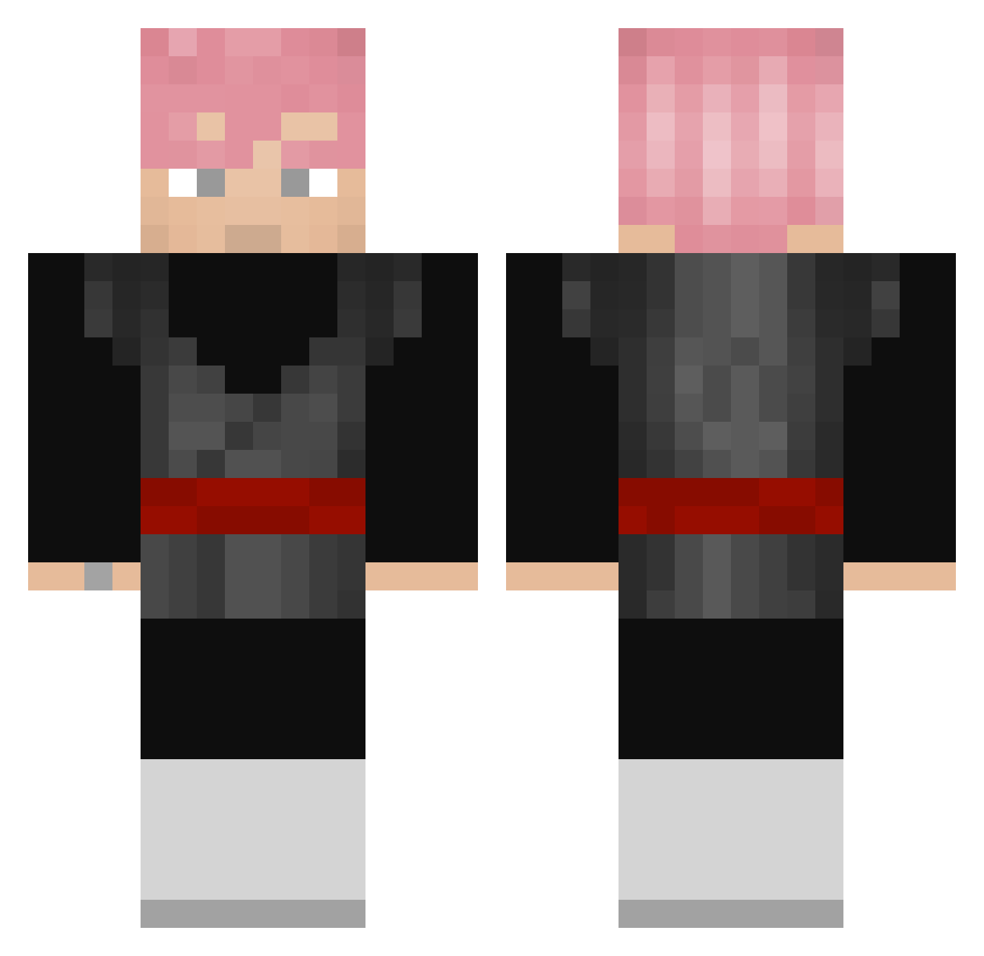 BasharA Minecraft skin, front and back view