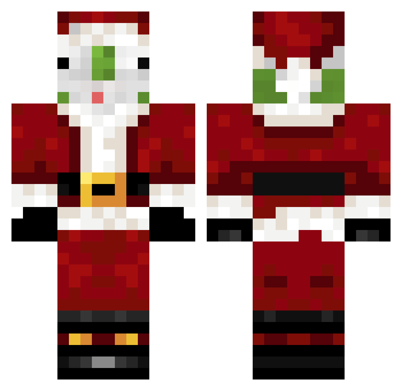 StupidRobotic Minecraft skin, front and back view