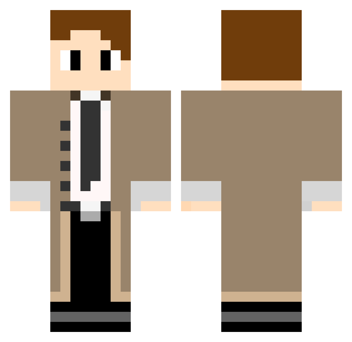 JonasOxy Minecraft skin, front and back view
