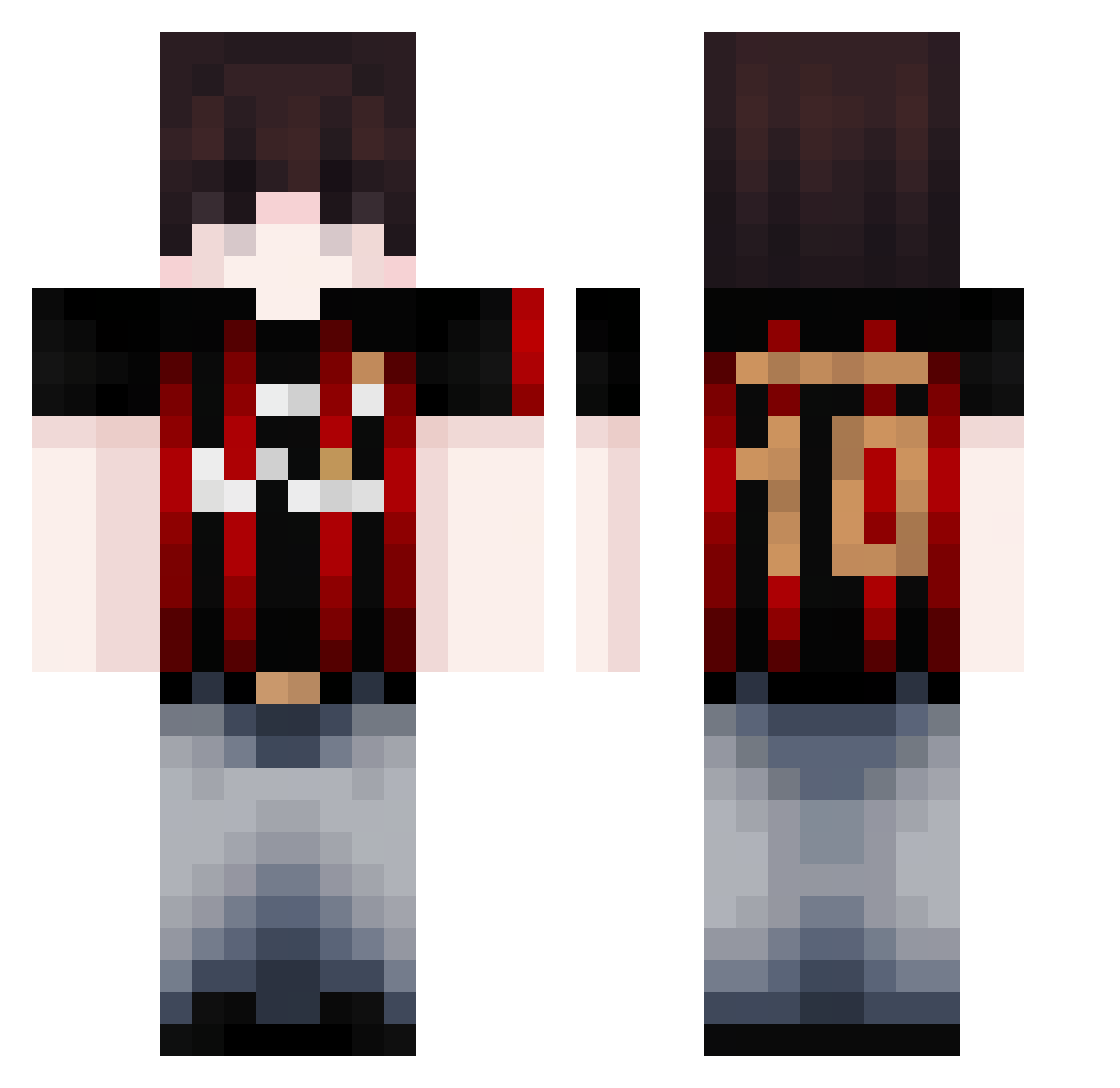 Filipe_B3 Minecraft skin, front and back view