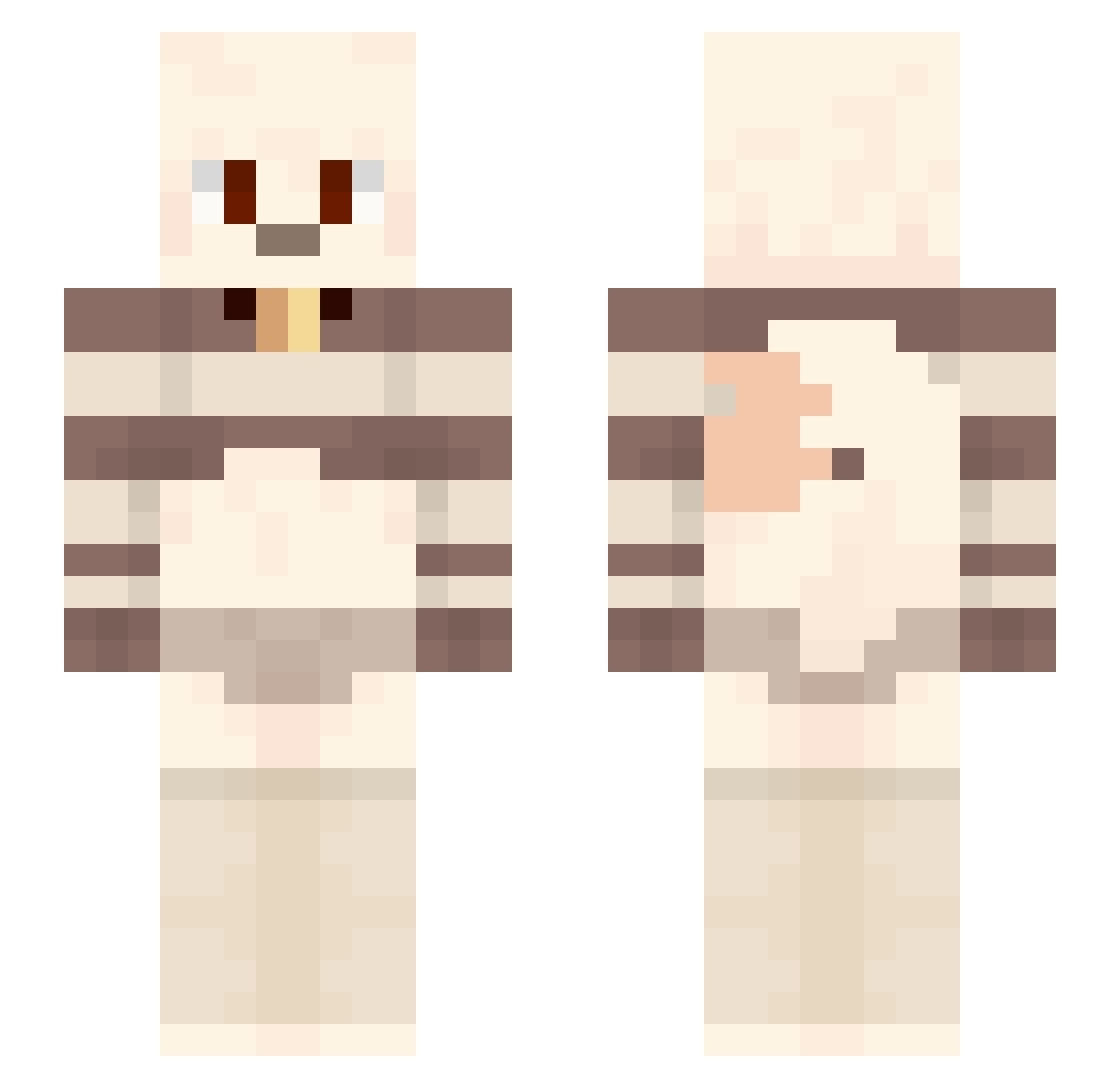 HorusPL Minecraft skin, front and back view