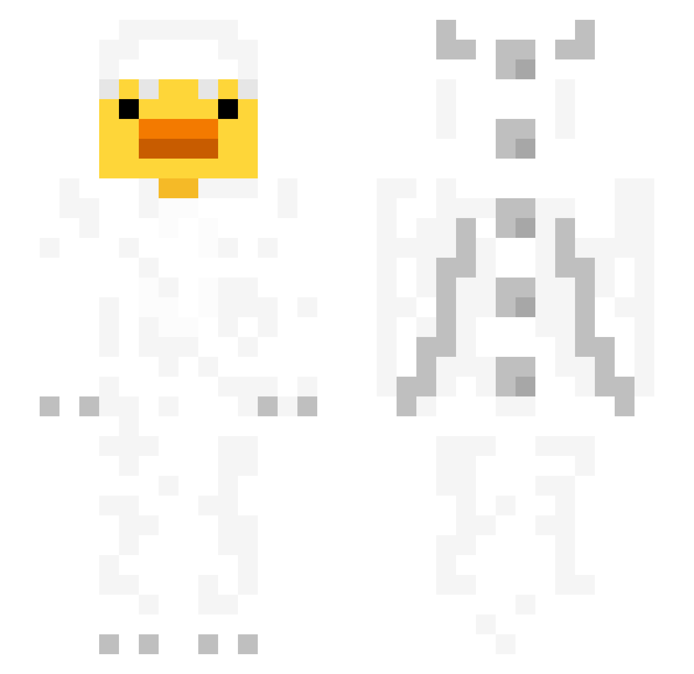 Positive_kid Minecraft skin, front and back view