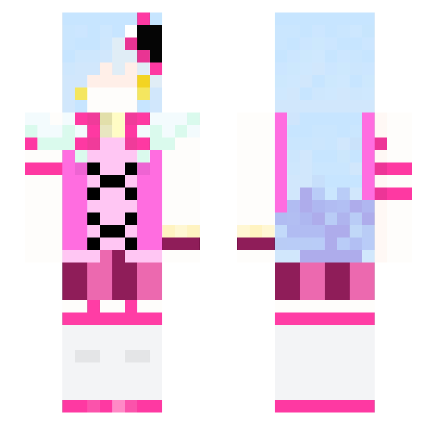 CatBaby8352 Minecraft skin, front and back view