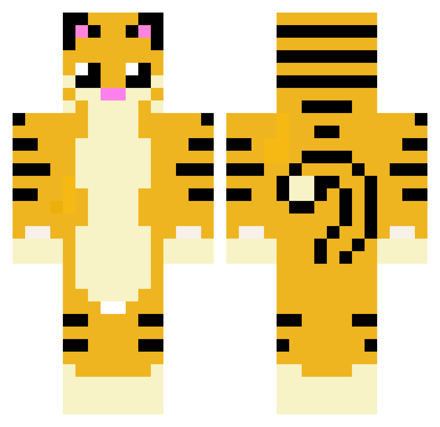Lunan_Lunatic Minecraft skin, front and back view