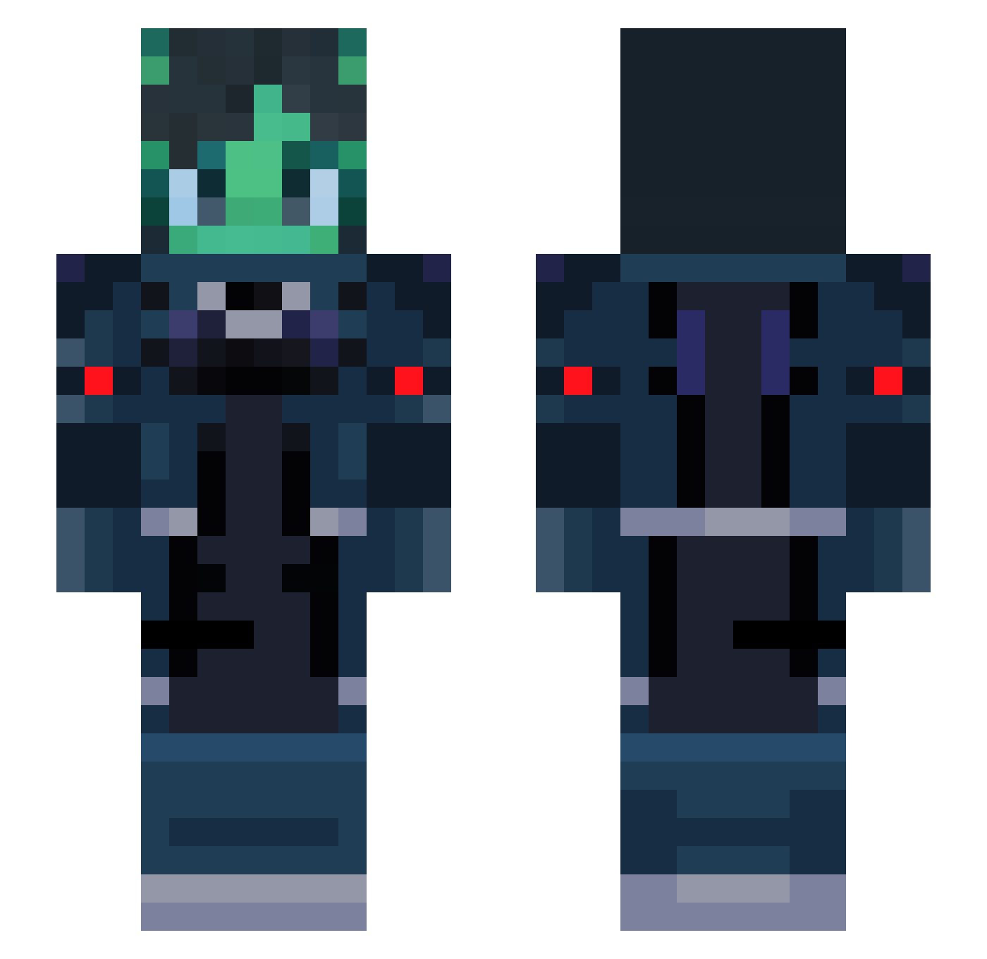Gizunog Minecraft skin, front and back view