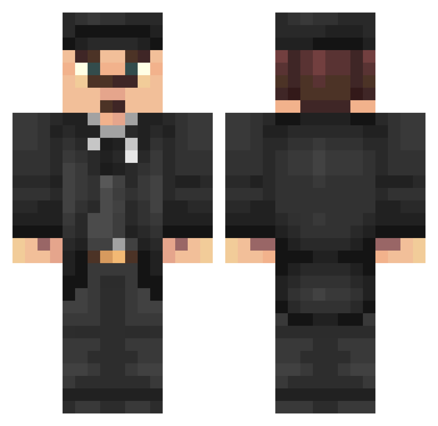 Yurau_S Minecraft skin, front and back view