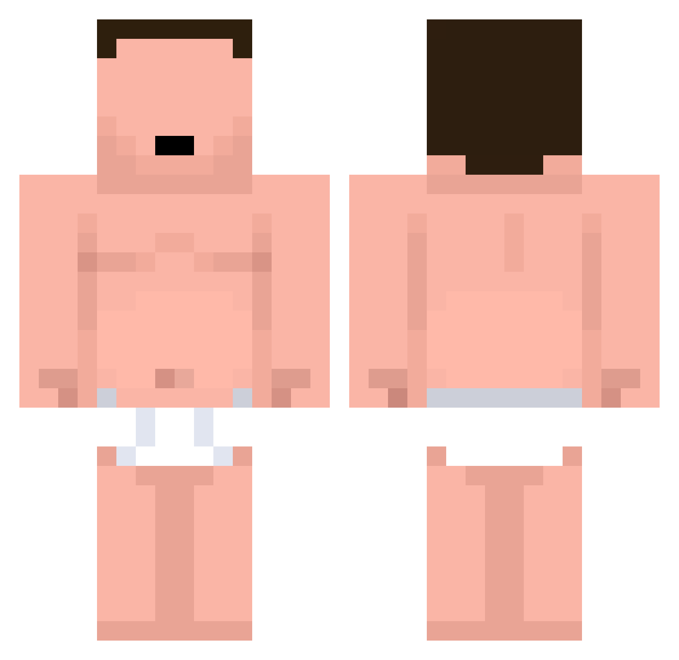 hxzxy Minecraft skin, front and back view