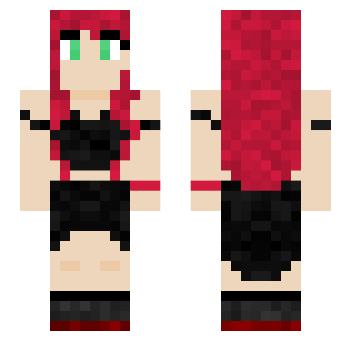 Psycho131203 Minecraft skin, front and back view