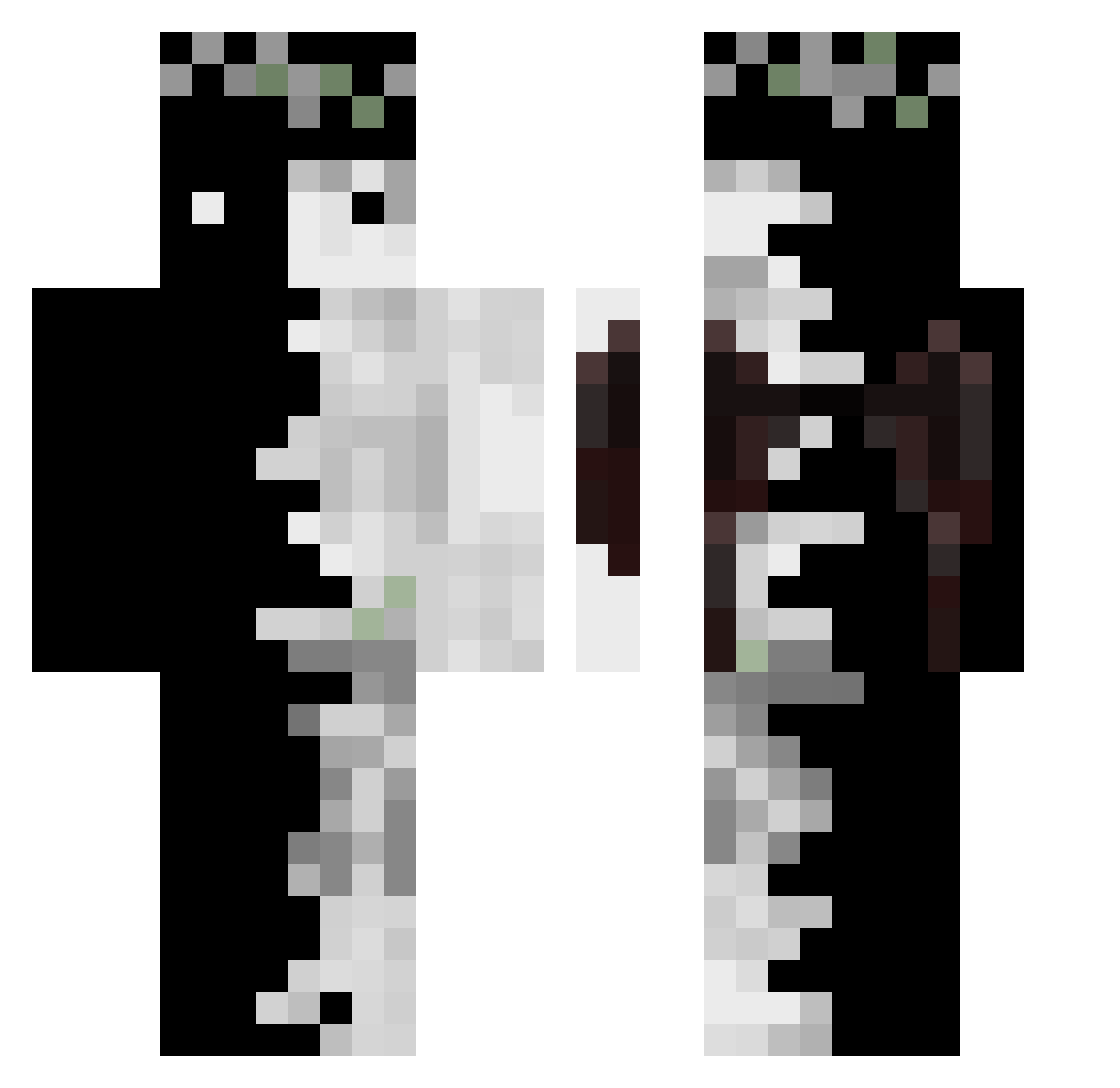 sin_blueprint Minecraft skin, front and back view