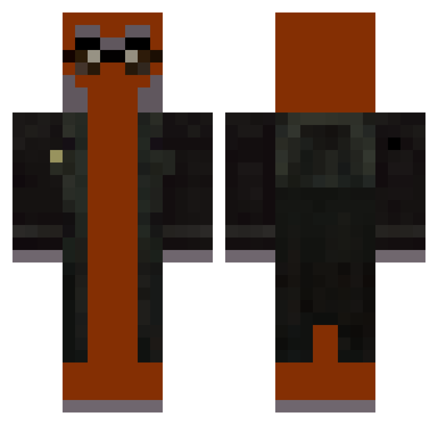 lapb Minecraft skin, front and back view