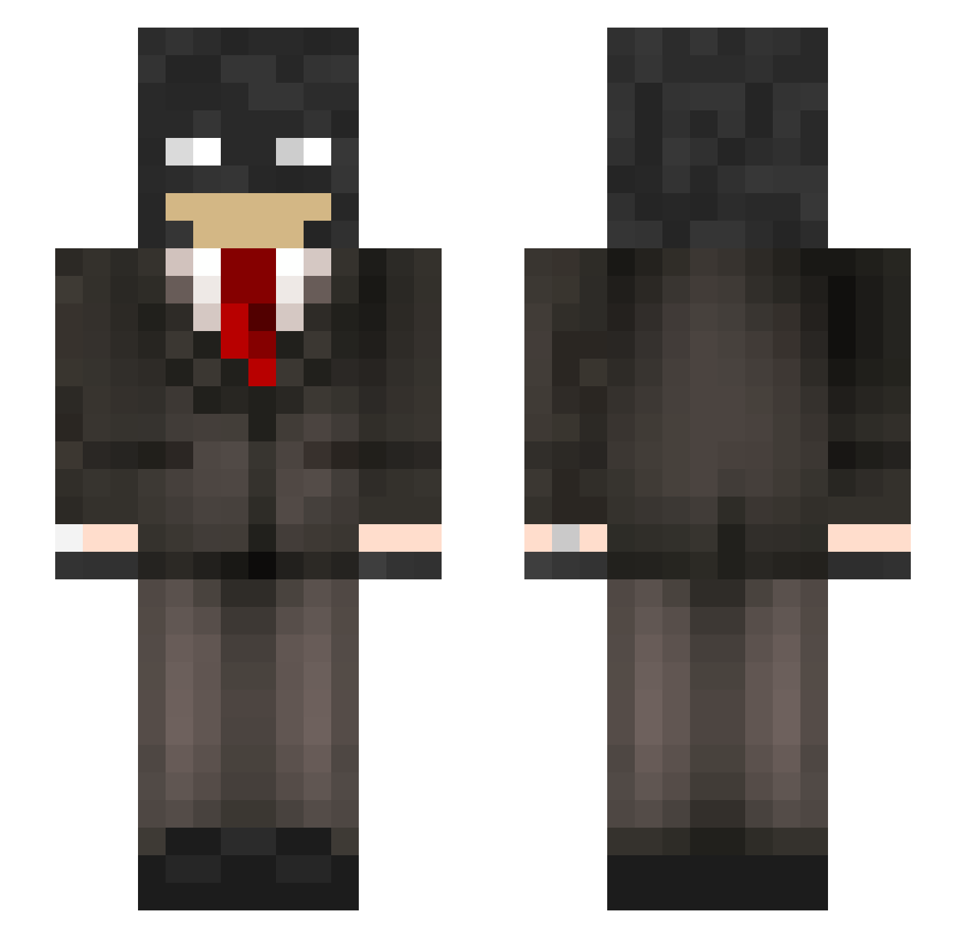 Gmunizaga Minecraft skin, front and back view