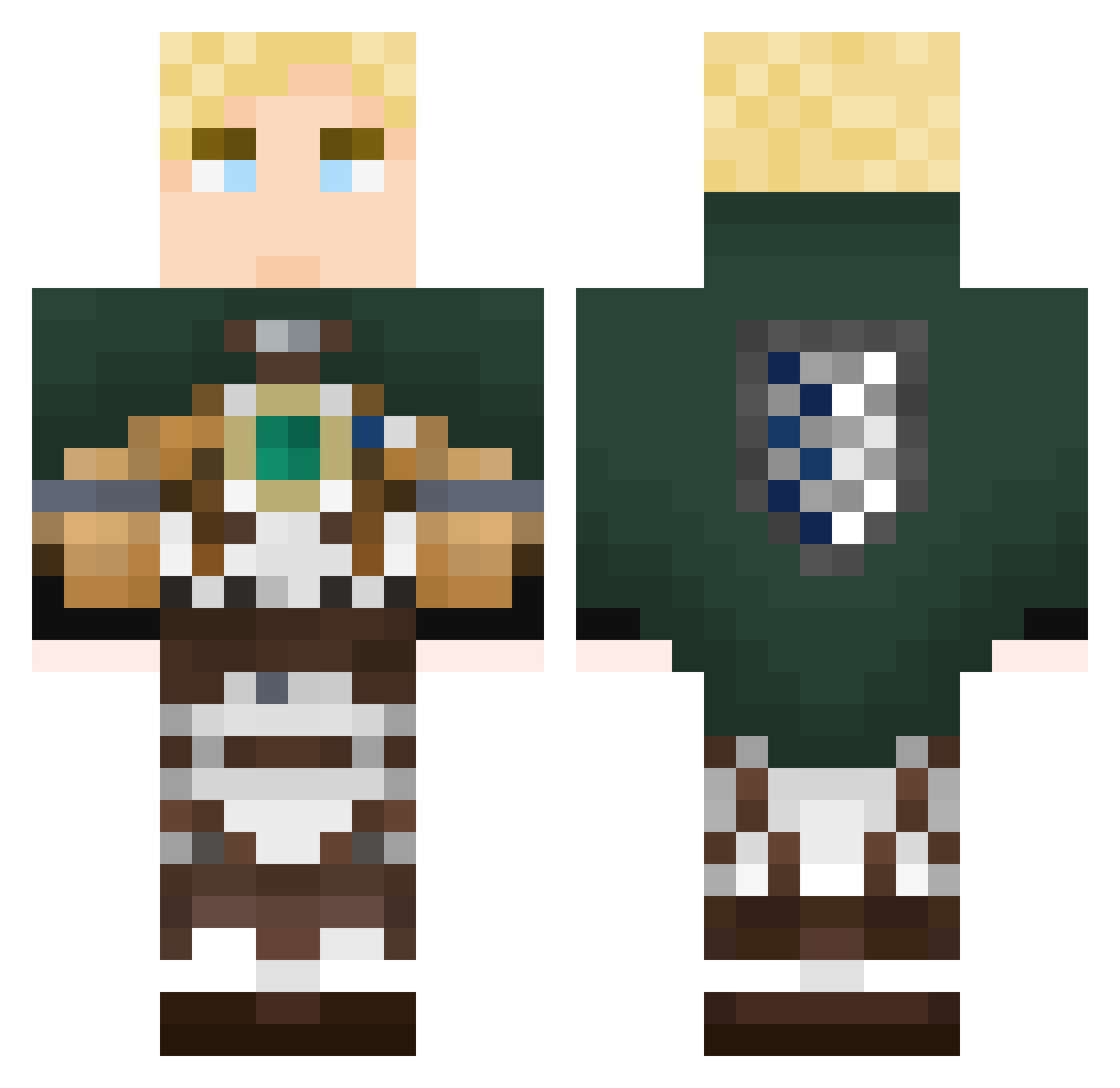 GavaLiiZe Minecraft skin, front and back view