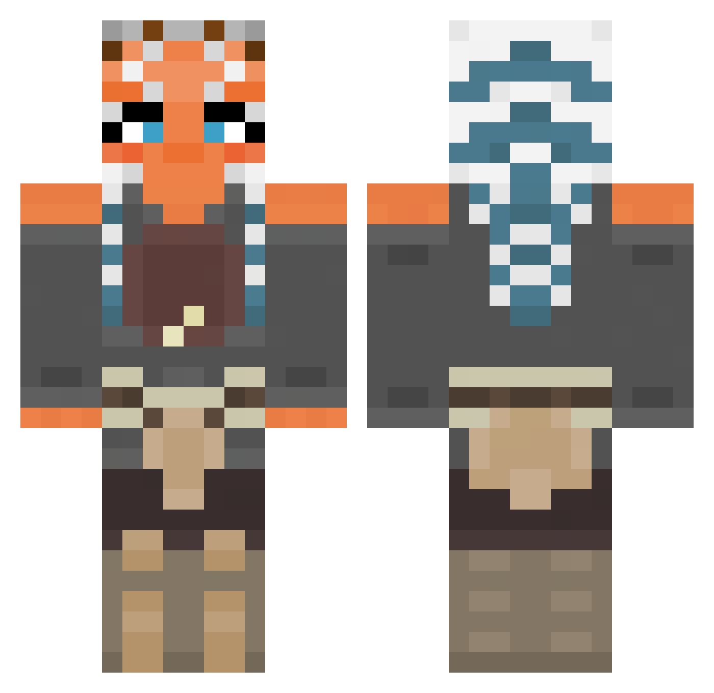 SerZulty187 Minecraft skin, front and back view