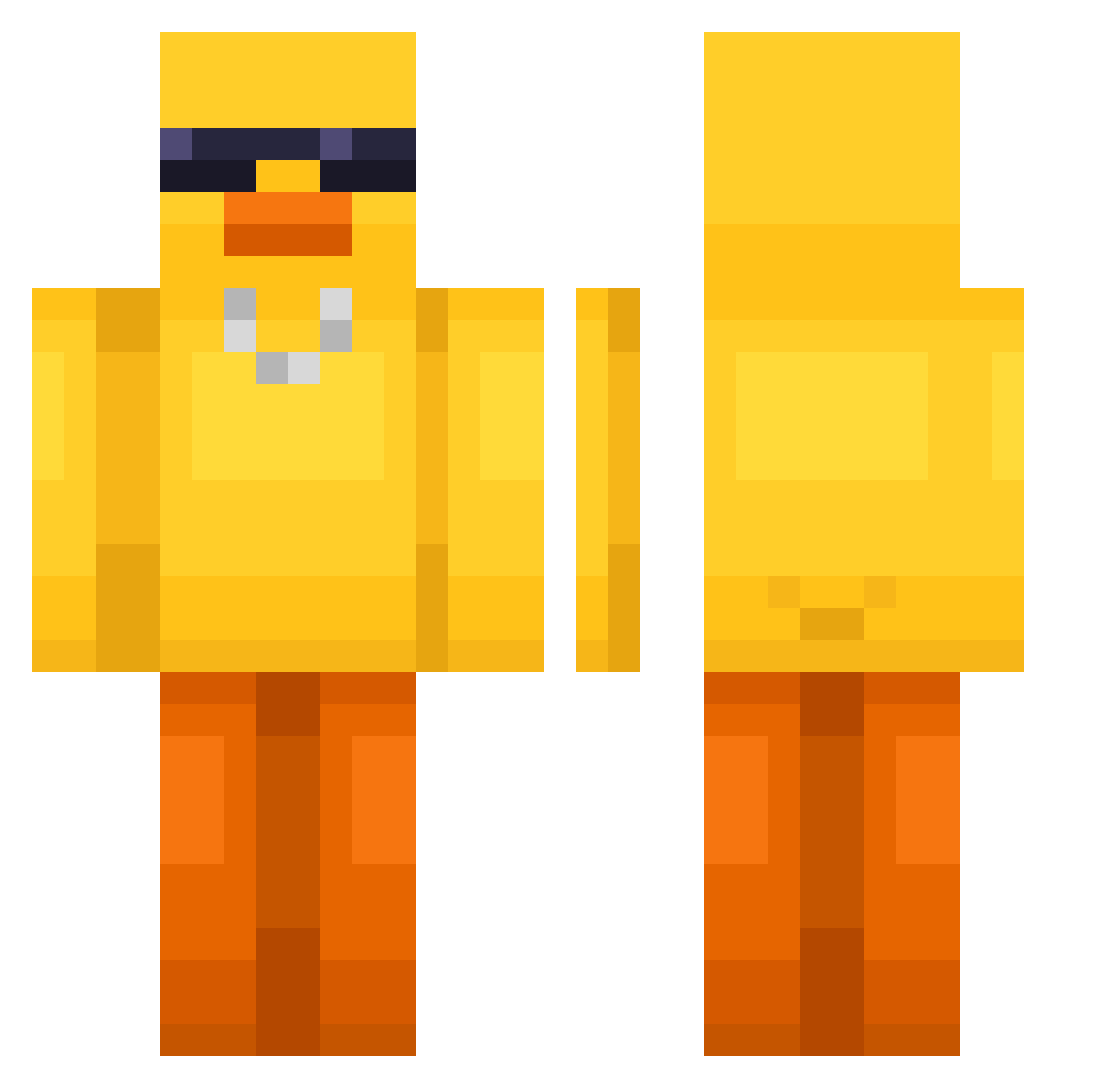 leenyween Minecraft skin, front and back view