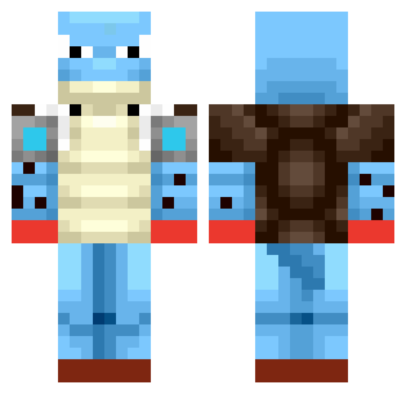 GofisLV Minecraft skin, front and back view