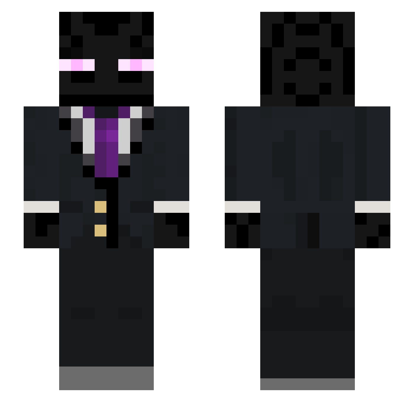 PorkDork4322 Minecraft skin, front and back view
